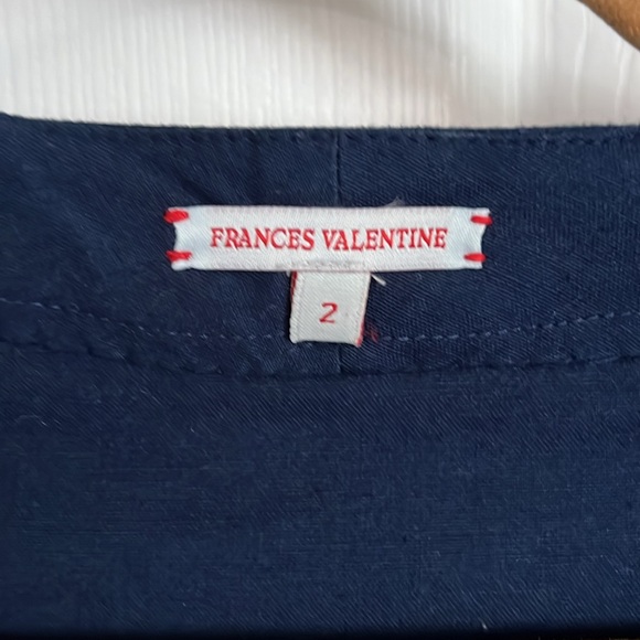 Frances Valentine Navy Pink Peacock Embroidered Tunic Size 2 - Picture 2 of 6